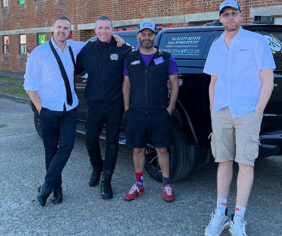rob with the top gear and bbc team - total k9